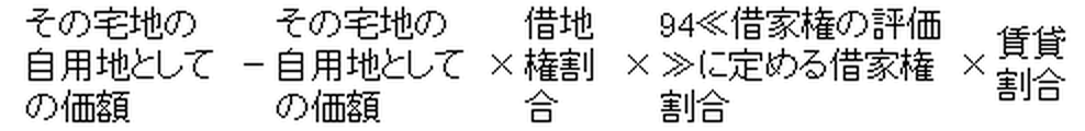 貸家建付地の価格の算式